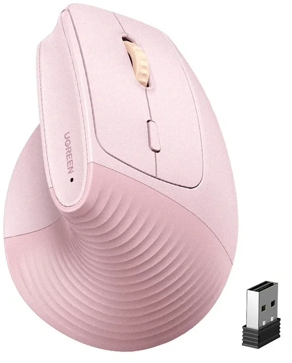 Belaidė pelė Ugreen M571 2.4GHz + BT (rožinė)