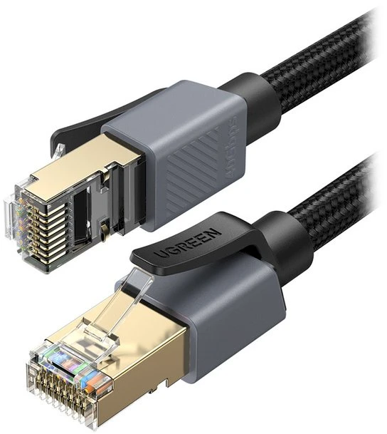 Ugreen MN343 RJ45 Cat. 8 F/FTP tinklo kabelis, 2 m – juodas