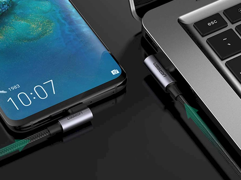 UGREEN US176 kampinis USB - USB-C laidas 3A 1m