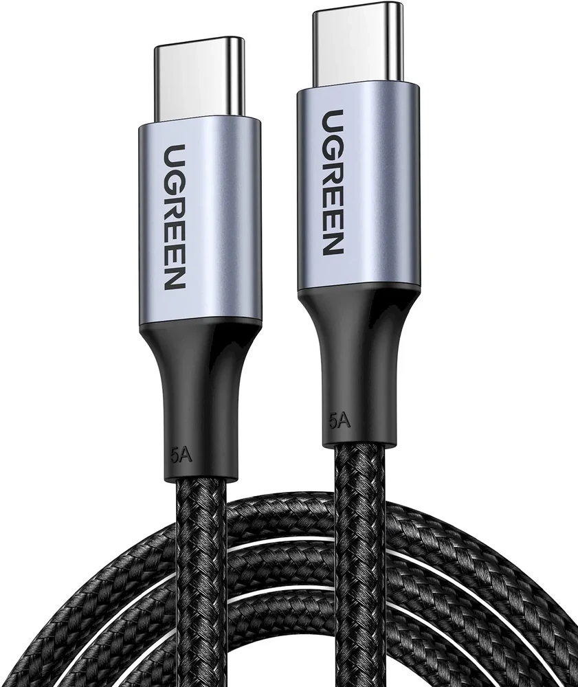 Ugreen US557 USB-C į USB-C laidas, 100 W, 5A (juodas)