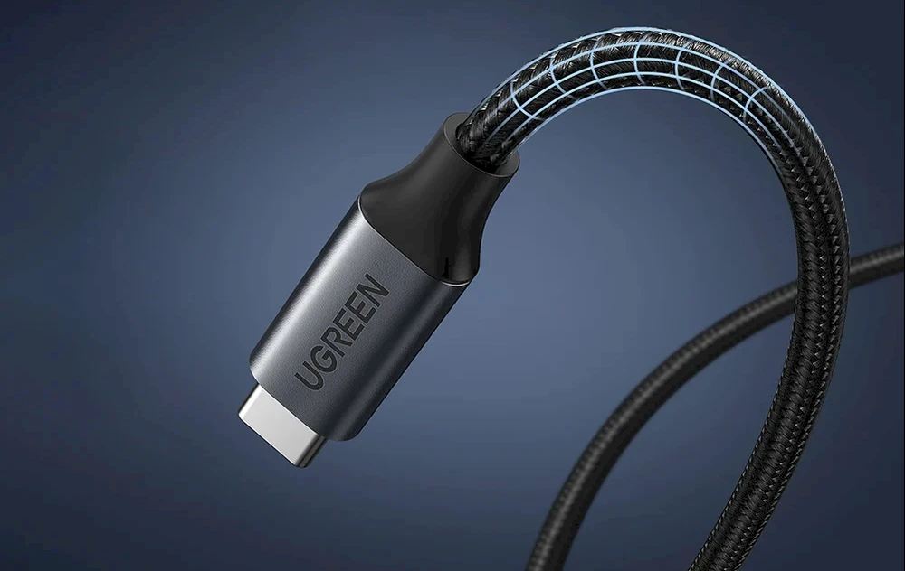 Kabelis ilgiklis USB C kištukas - USB C lizdas USB3.2 100W 1m 10Gbps juodas US372 UGREEN