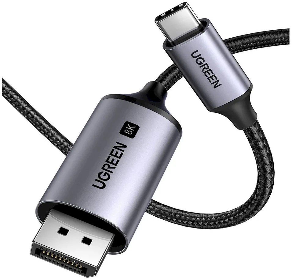 Kabelis USB C kištukas – DisplayPort kištukas 8K 60Hz 3m, juodas CM556 UGREEN