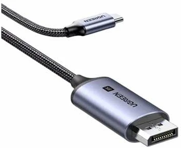 Kabelis USB C kištukas – DisplayPort kištukas 8K 60Hz 3m, juodas CM556 UGREEN