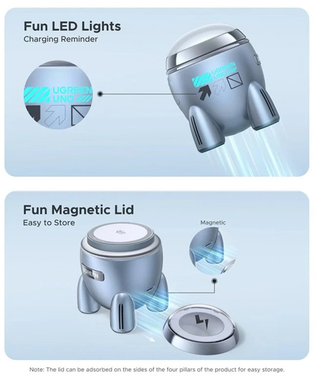 Įkroviklis Ugreen Indukcinė 2w1 W713 MAGFLOW (65300)