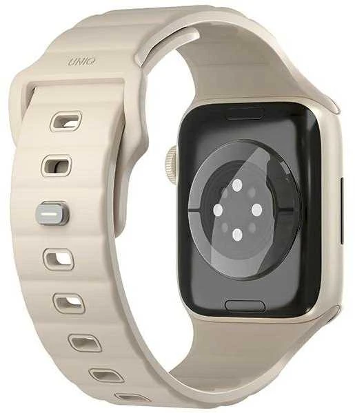UNIQ apyrankė Stride Apple Watch Series 1/2/3/4/5/6/7/8/9/SE/SE3 38/40/41mm FKM Rubber apyrankė khaki/pale
