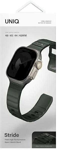 UNIQ apyrankė Stride Apple Watch Series 1/2/3/4/5/6/7/8/9/SE/SE2/SE3/Ultra1/2/342/44/45/49mm FKM Rubber
