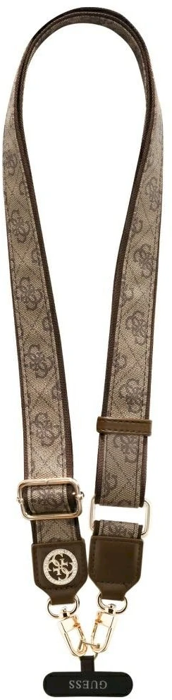 Universalus kaklajuostis Guess CBDY 4G Tether Patch Strass Metal Logo ruda
