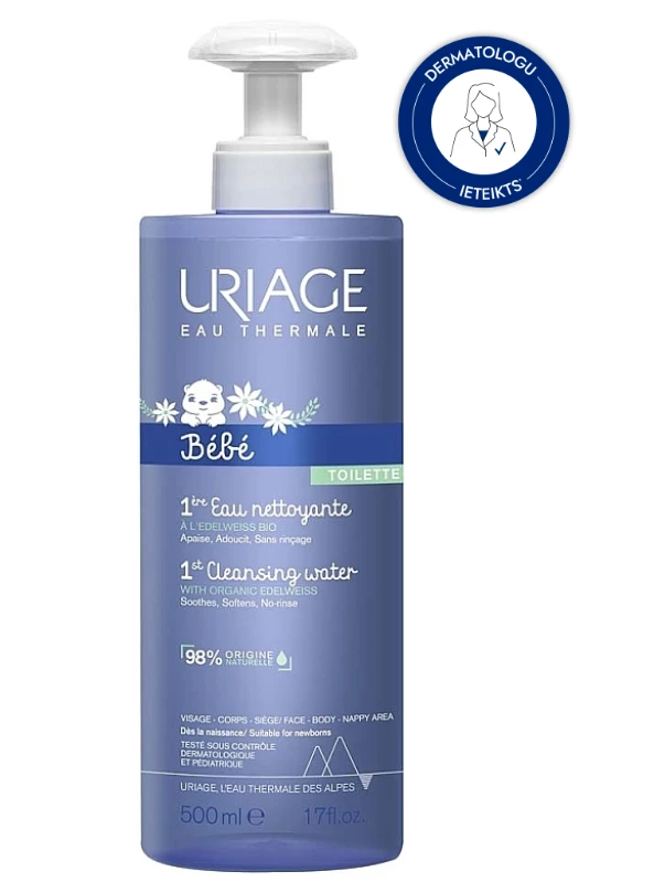 Uriage Bebé First Cleansing Vanduo prausiklis kūdikiams, 500 ml