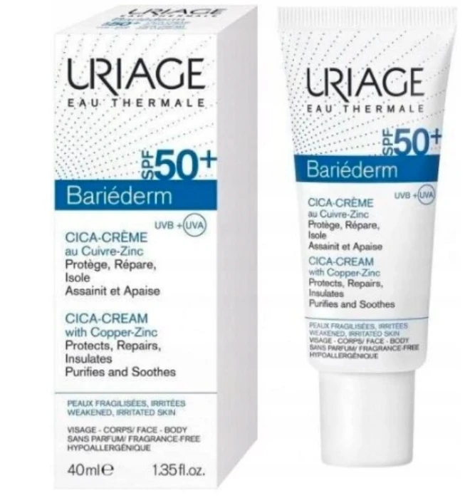 Uriage Bariéderm Cica-Kreminis Kremas su Spf50+ 40ml