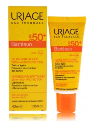 Uriage Bariésun Anti-Brown Spot Fluid SPF 50+ apsauginis fluidas nuo saulės, 40 ml