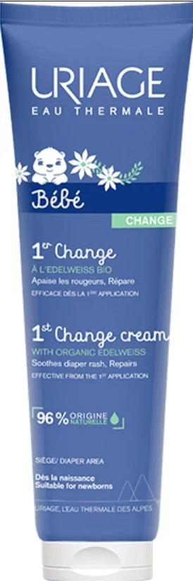 Uriage Kreminis 1st Change Prevention and Care Of Nappy Rash kūdikių kremas nuo sauskelnių bėrimų