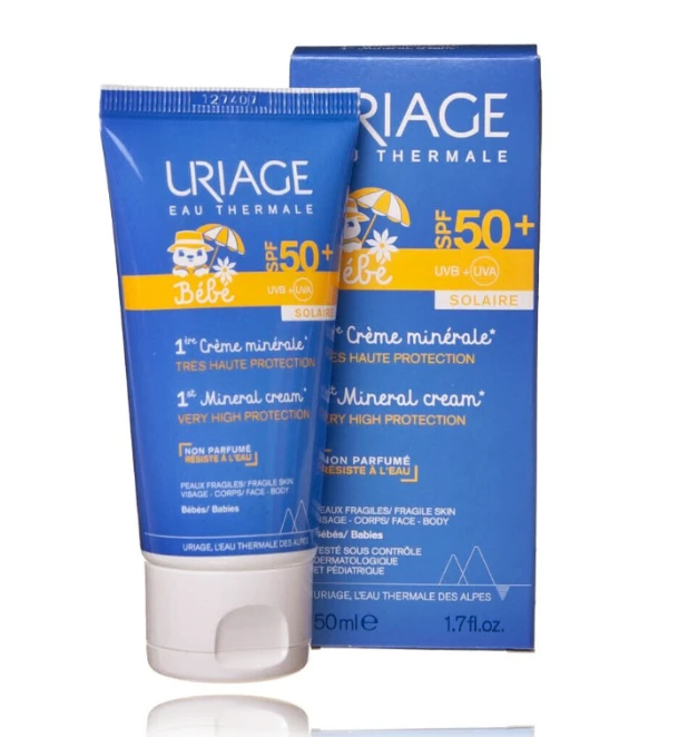 "Uriage Baby" mineralinis kremas SPF50+ 50ml