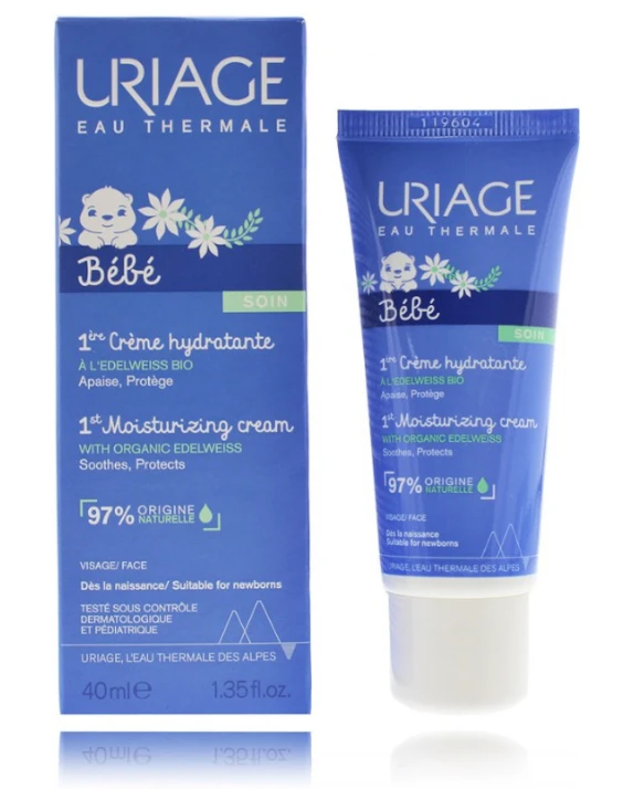 Uriage Bébé 1st Moisturizing Kreminis Day Kreminis vaikams, 40 ml