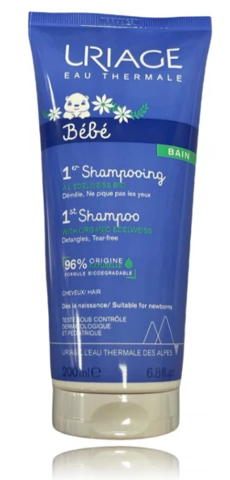 Uriage Baby 1st Šampūnas Extra Gentle valomasis šampūnas kūdikiams, 200 ml