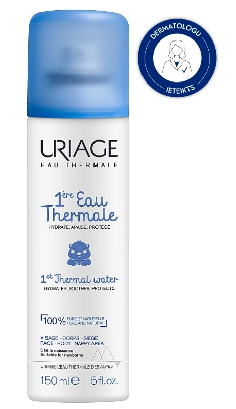 Uriage Bebe 1st Thermal Vanduo purškiamas terminis vanduo kūdikiams, 150 ml