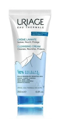 Uriage Cleansing Kreminis valomasis kreminis prausiklis jautriai odai, 200 ml