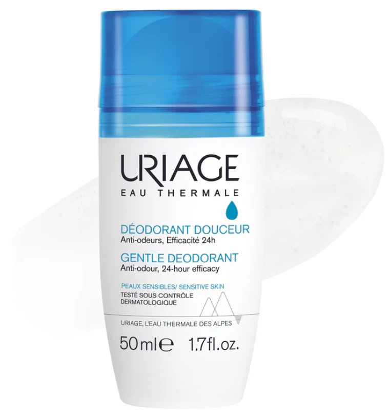 Uriage Gentle Deodorant Švelnus rutulinis dezodorantas be aliuminio, 50 ml