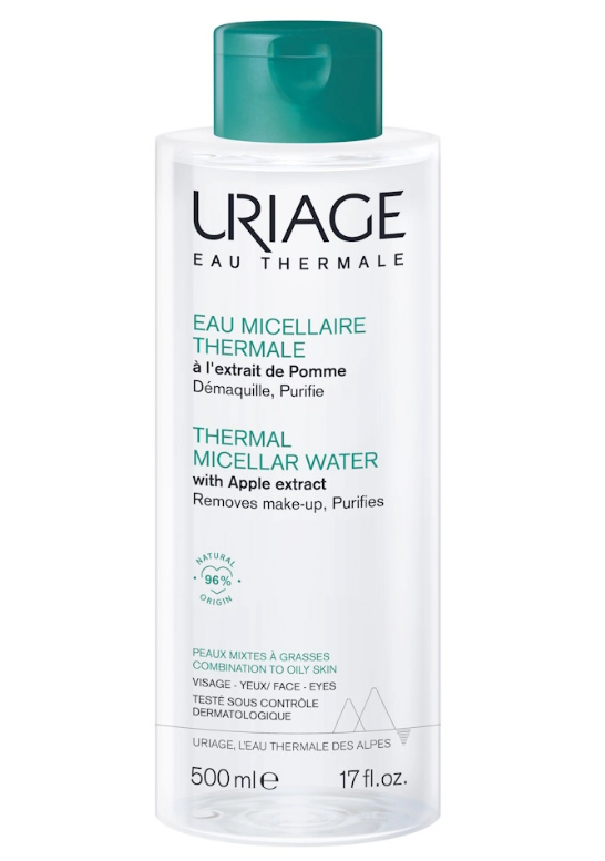 Uriage Thermal Vanduo Purifying Micellar Vanduo micelinis vanduo mišriai ir riebiai odai, 500 ml