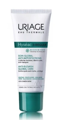 Uriage Hyseac 3 Regul+. Spuogai, inkštirai. Salicilo rūgštis/AHA 40 ml