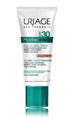 URIAGE veido kremas su atspalviu HYSEAC 3-REGUL GLOBAL, SPF 30, 40 ml