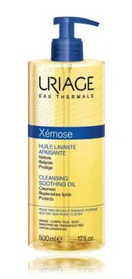 Uriage Xémose Cleansing Soothing Oil valomasis aliejus sausai odai veidui ir kūnui, 200 ml