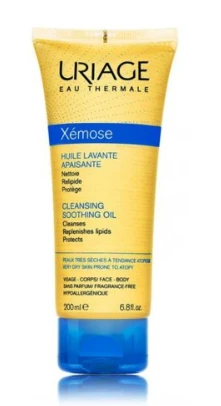 Uriage Xémose Cleansing Soothing Oil valomasis aliejus sausai odai veidui ir kūnui, 200 ml