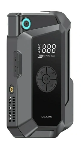 USAMS Jumpstarter Powerbank 8000mAh + built-in flashlight juodos spalvos ZB287