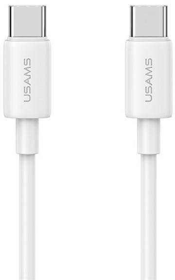 USAMS USB-C į USB-C Kabelis 60W 1mFast Charging YD Series baltos spalvos SJ711USB02 (US-SJ711)