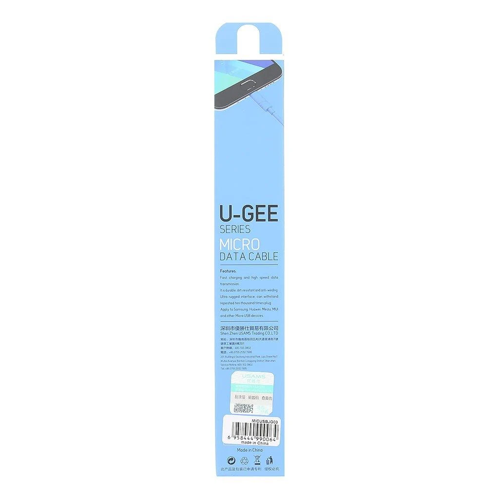 Usams U-GEE Universal micro USB 1m Mėlyna