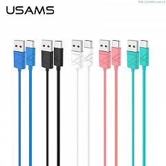 Usams U-GEE universalus silikoninis mikro USB duomenų ir įkroviklio kabelis 1m