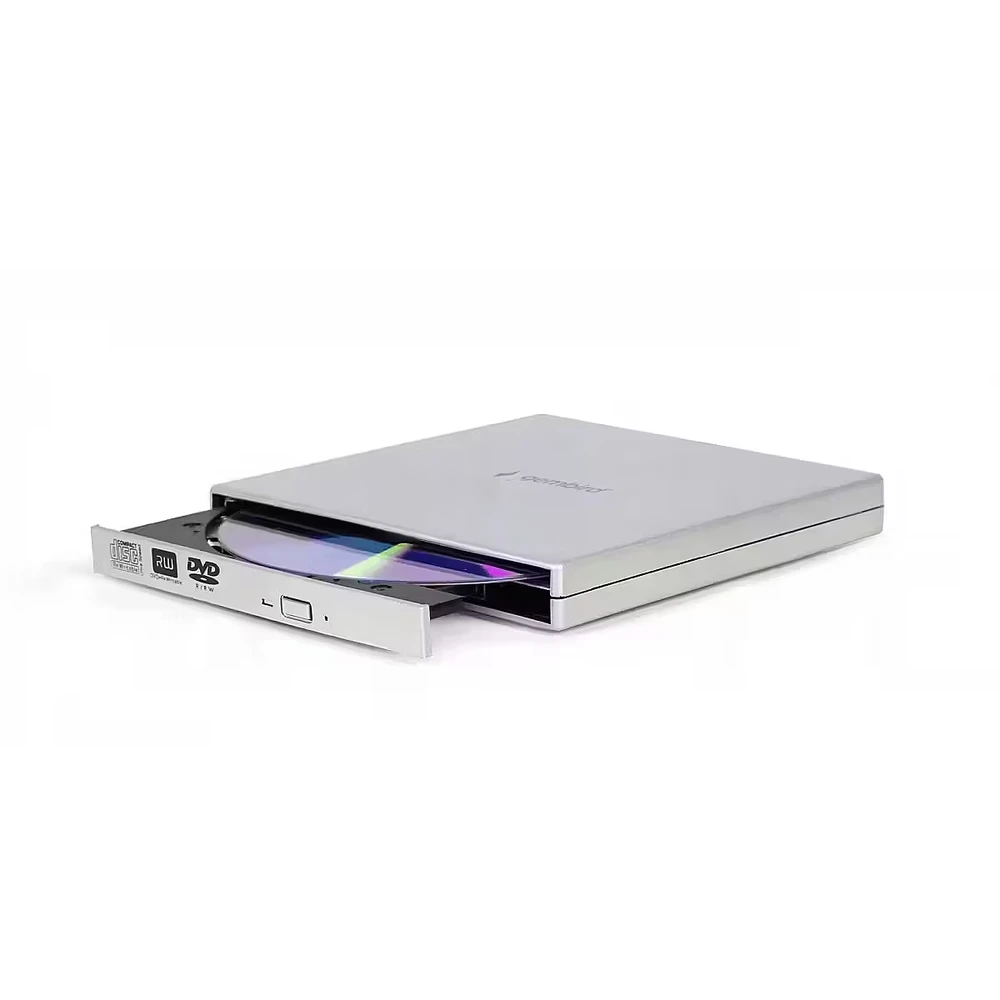Kietasis diskas Gembird DVD-USB-021-SV External USB DVD drive, sidabrinis