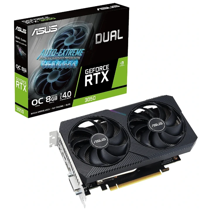Vaizdo plokštė Asus Dual GeForce RTX 3050 V2 OC Edition 8GB GDDR6