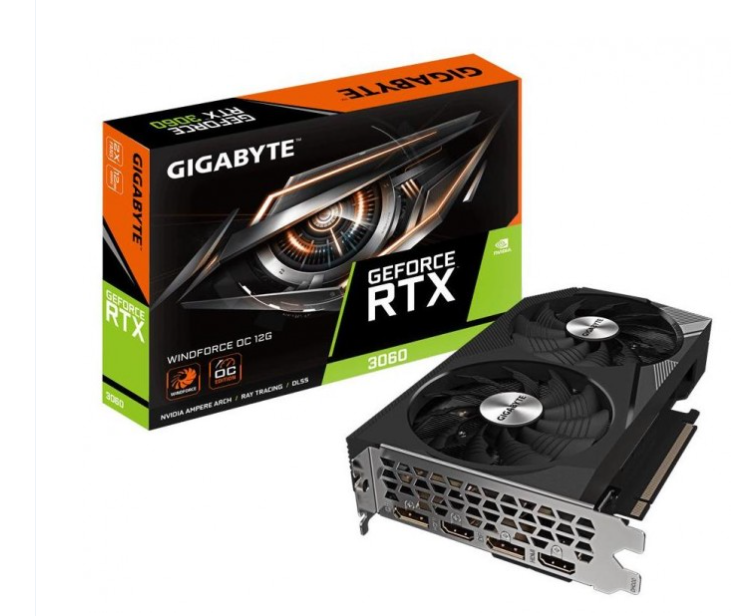 Vaizdo plokštė GIGABYTE GeForce RTX 3060 WINDFORCE OC 12G 2xDP 2xHDMI