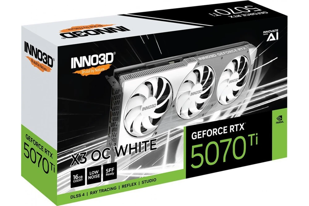 Vaizdo plokštė INNO3D GeForce RTX 5070 Ti X3 16GB OC DLSS 4