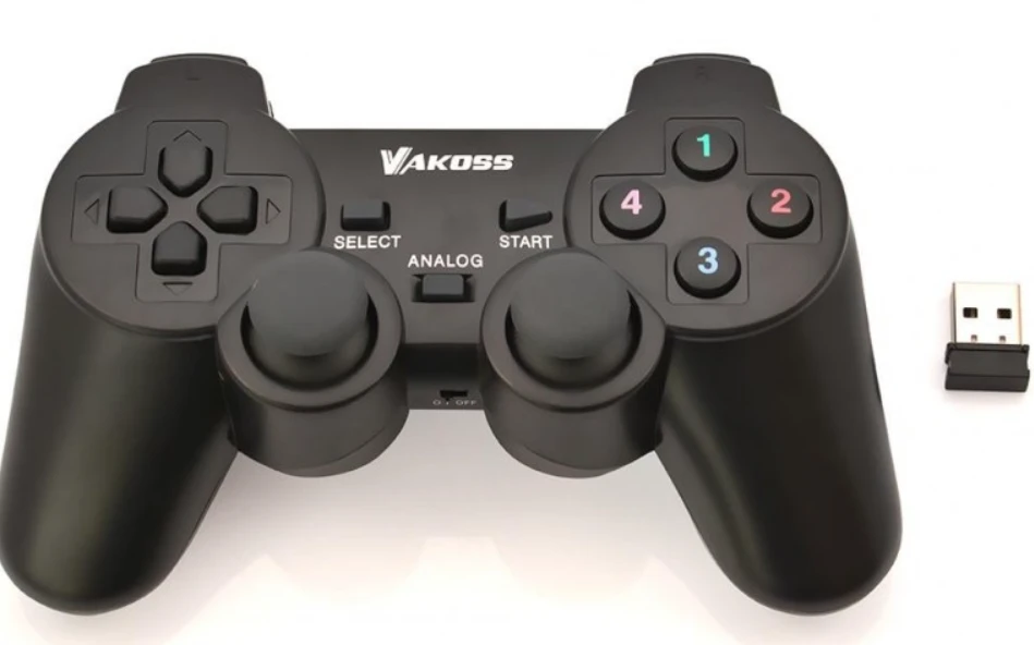 „Vakoss GP-4705BK“ žaidimų valdiklis, Juodas, RF žaidimų pultas, analoginis / skaitmeninis, kompiuteris, „PlayStation 3“