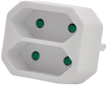 Valueline VLES200C001WH Adapteris 2x lizdams 220V EU