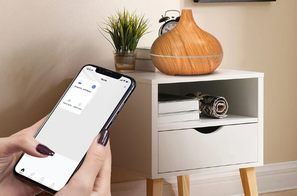 Drėkintuvas Išmanusis Wi-Fi eterinių aliejų difuzorius Meross (HomeKit)