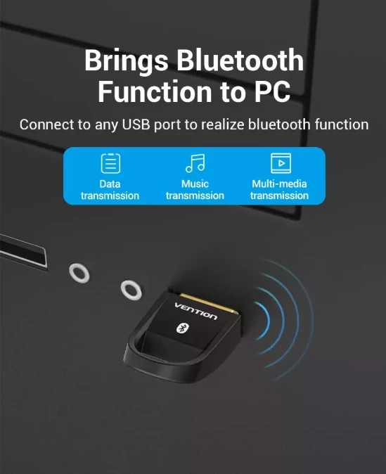 Vention Bluetooth 5.0 adapteris kompiuterio USB jungtyje