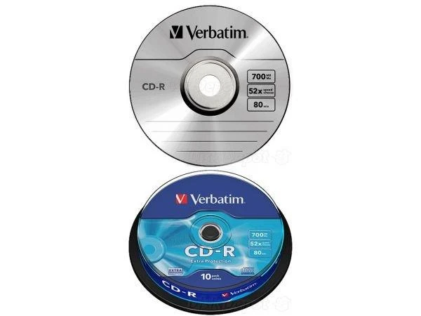 Verbatim CD-R 700MB diskas ir 10 vienetų pakuotė