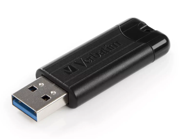 VERBATIM PINSTRIPE USB Stick 128GB 3.0 juodas