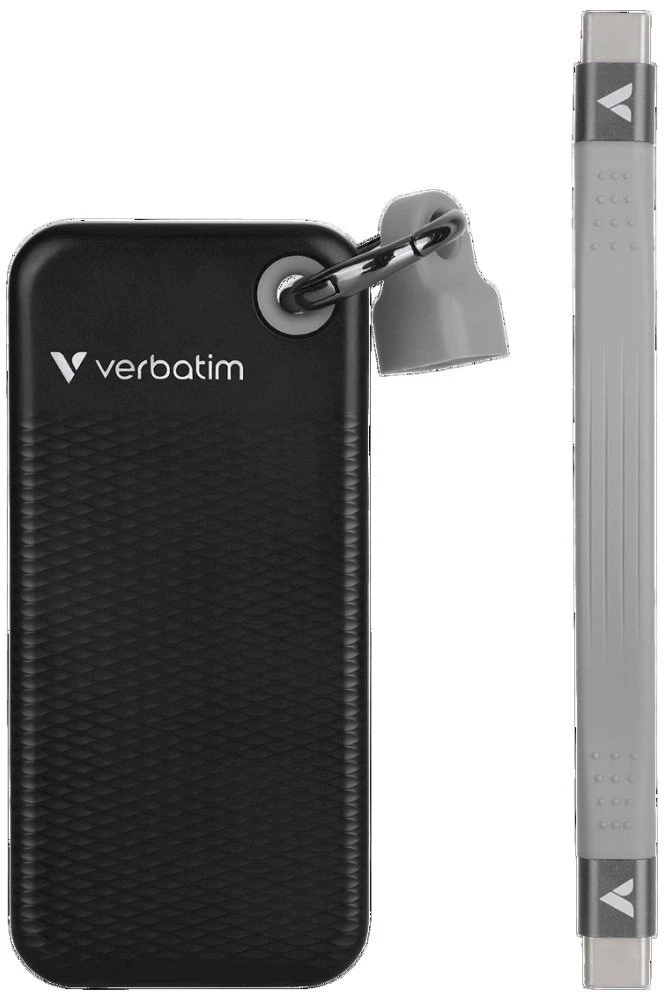 „Verbatim Pocket SSD 128GB“ USB-C 3.2 Gen.2 išorinis diskas, Juoda-Pilka 32432