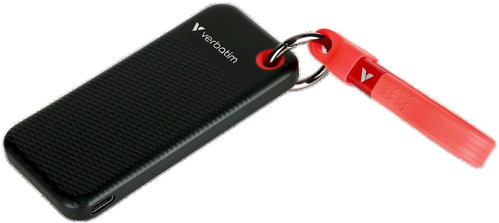 Dysk Zewnętrzny Verbatim Pocket SSD 128GB USB-C 3.2 gen.2 juodai-raudonas 32434