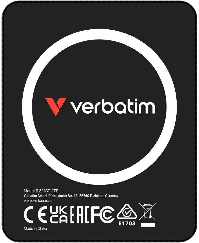 Kietasis diskas Verbatim SnapBack Ultra Slim SSD 2 TB, Externe SSD - juodas