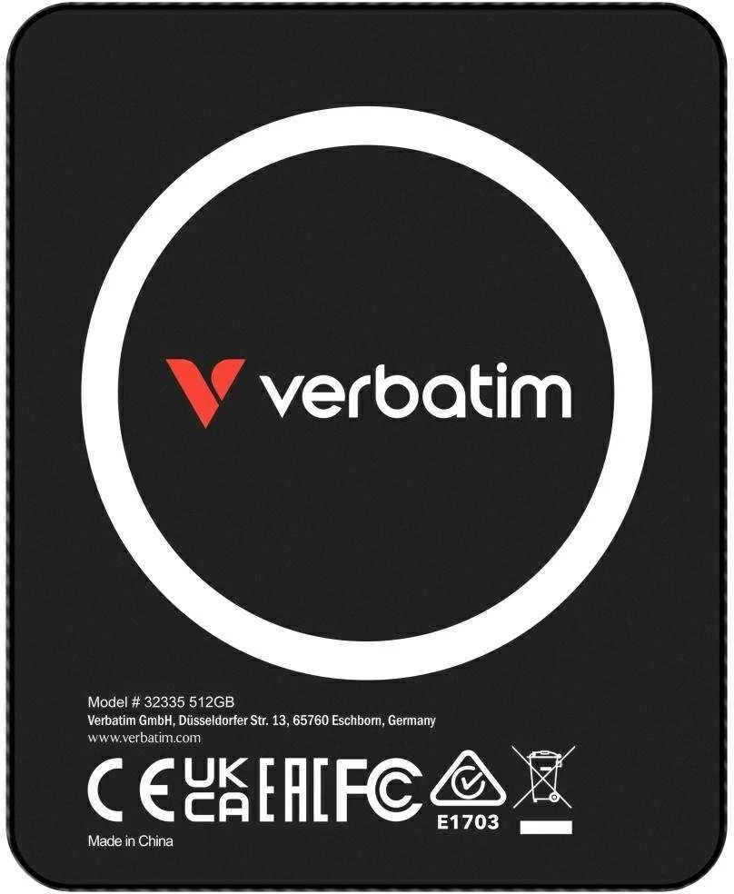 Kietasis diskas Verbatim SnapBack Ultra Slim SSD 512 GB, Externe SSD - juodas