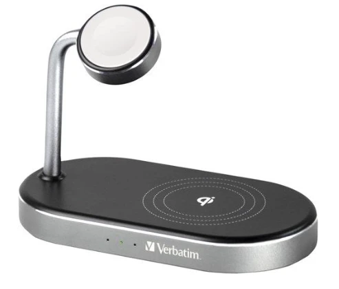Verbatim WCS-02 3in1 Qi MFi Wireless Apple+QC 3.0 įkroviklis mažmeninė prekyba