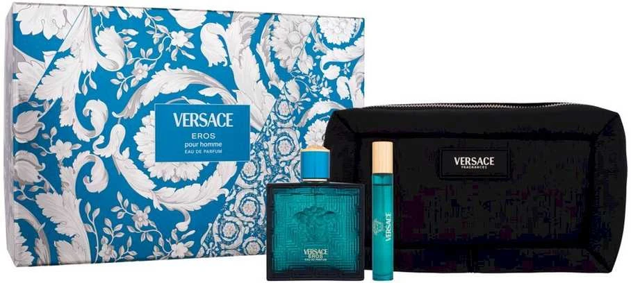 Versace Eros Giftset kvepalų rinkinys vyrams (EDP, 100 ml + EDP, 10 ml + kosmetinė)