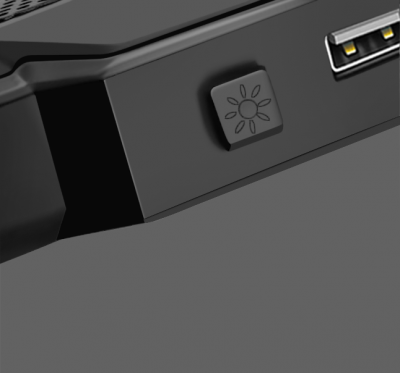 Vertux Glare nešiojamojo kompiuterio aušinamas žaidimų stovas 2x USB LED
