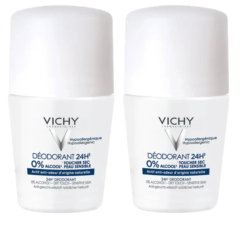 "Vichy" dezodoranto kamuoliukų rinkinys jautriai odai 2 x 50 ml