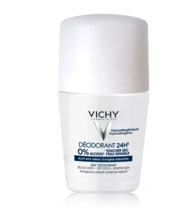Rutulinis dezodorantas jautriai odai Vichy 24H Dry Touch Deodorant Sensitive Skin, 50ml