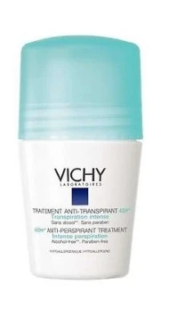 Vichy 48H Intensive Anti-Transpirant Dezodorantas Roll-on rutulinis antiperspirantas, 2 x 50 ml